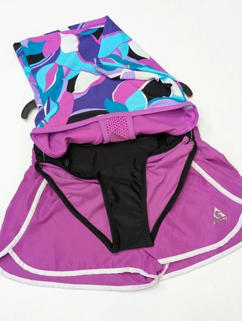 Gerry 3pc Swimsuit & Shorts With Velcro Toss & Catch Game